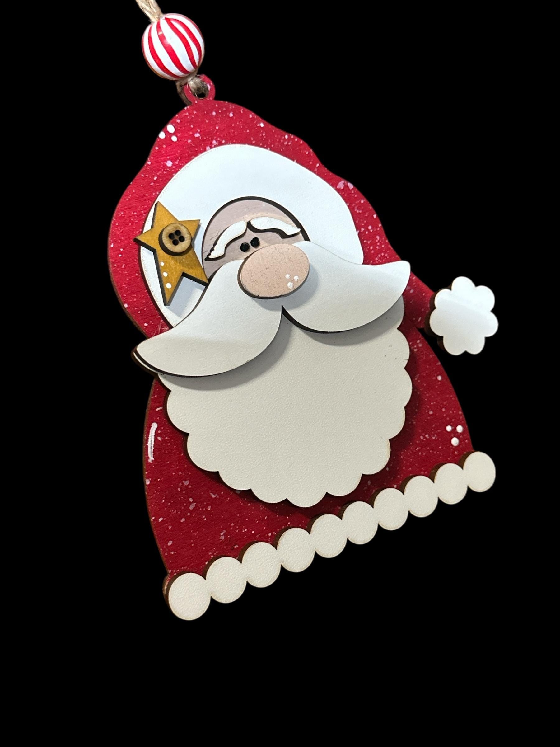 Santa Ornament, Christmas Tree Decoration, Santa Ornaments, Ornament, Tree Decoration, Handmade Santa, Ornaments