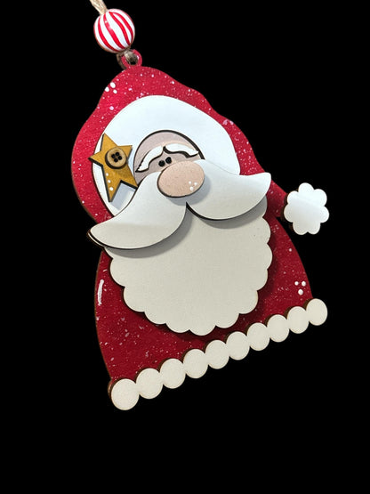 Santa Ornament, Christmas Tree Decoration, Santa Ornaments, Ornament, Tree Decoration, Handmade Santa, Ornaments