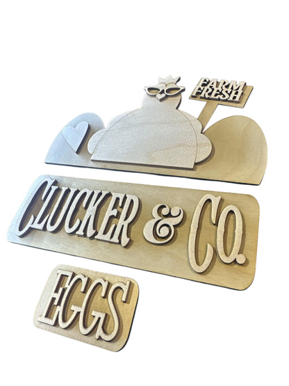 Chicken Truck Insert: Farmhouse Decor, DIY or Finished, Fits 12" Truck