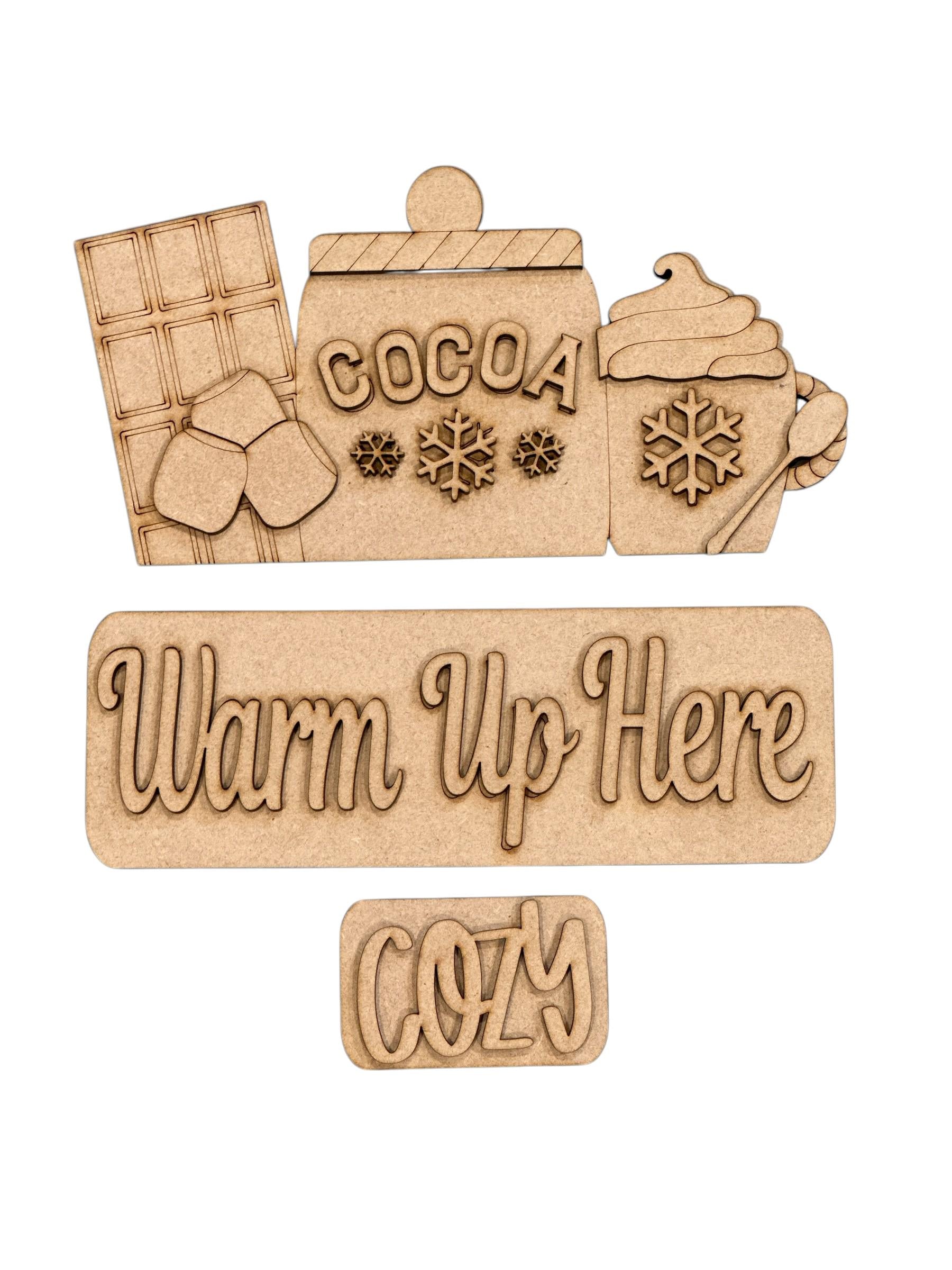 DIY Cocoa Truck Insert: 12" Interchangeable Picket Sign, DIY, unfinished