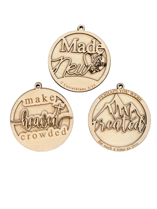 Inspirational DIY Car Charm: Make Heaven Crowded, Butterfly - Unfinished