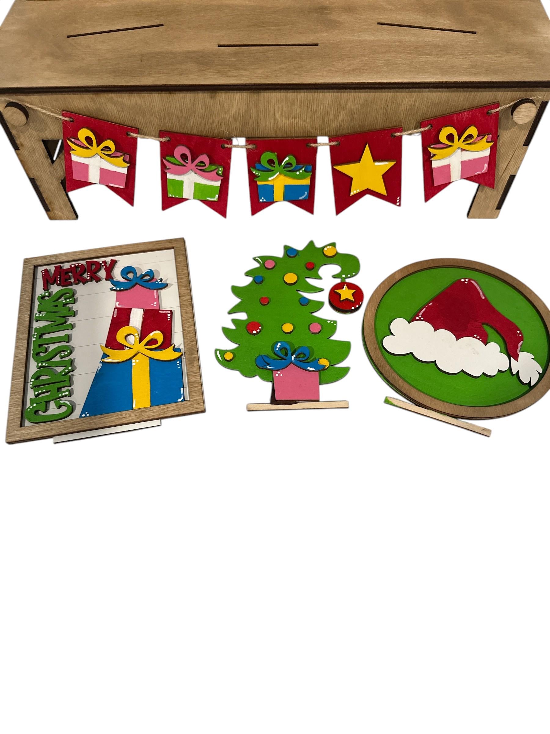 DIY Whimsical Bench Inserts: Interchangeable Holiday Decor, Seasonal Unfinished, Christmas Inserts