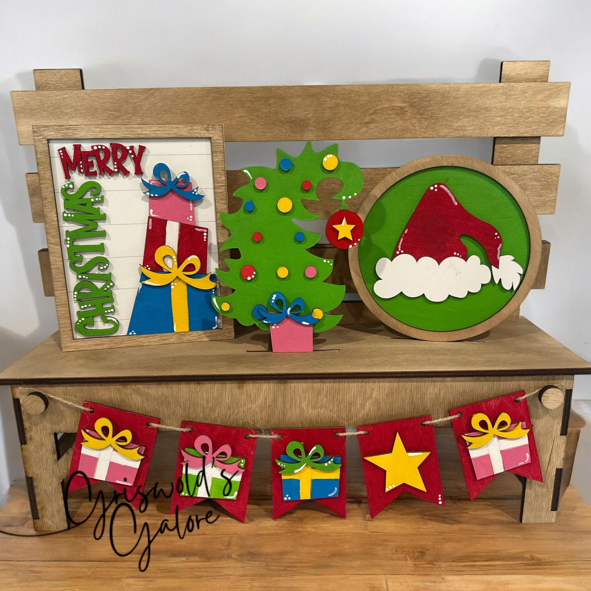DIY Whimsical Bench Inserts: Interchangeable Holiday Decor, Seasonal Unfinished, Christmas Inserts