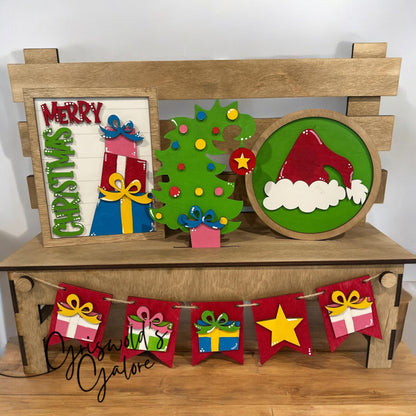 DIY Whimsical Bench Inserts: Interchangeable Holiday Decor, Seasonal Unfinished, Christmas Inserts
