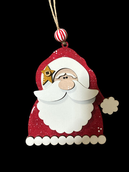 Santa Ornament, Christmas Tree Decoration, Santa Ornaments, Ornament, Tree Decoration, Handmade Santa, Ornaments