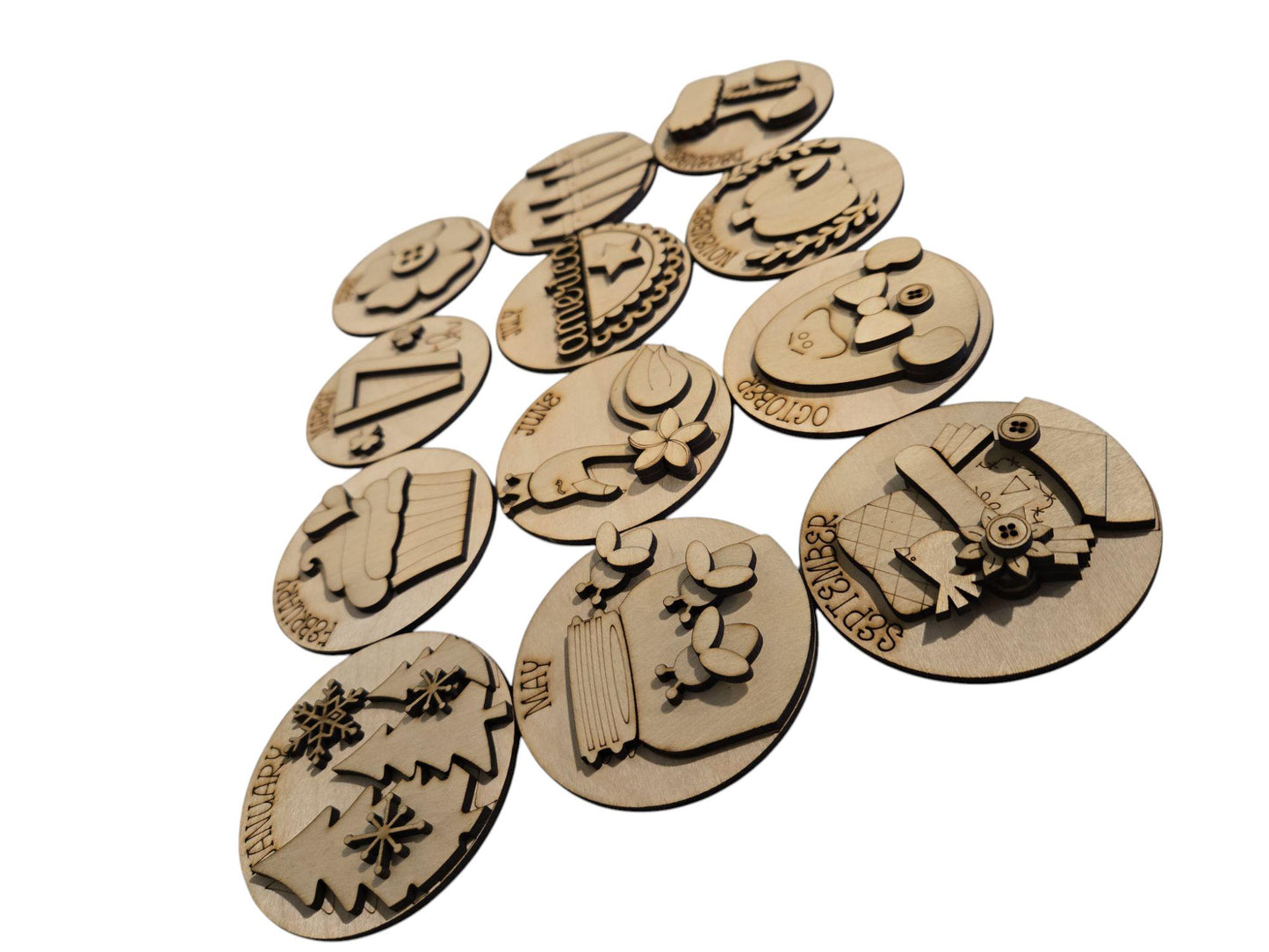 Bundle 7 of 3" Rounds, DIY Interchangeable Magnetic Rounds Bundle: Unfinished MDF, 3" or 6", DIY paint Party, Seasonal Inserts