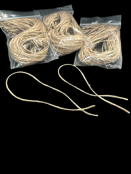 Pre-Cut Jute Twine String: 2mm 3-Ply Natural Jute for Crafts