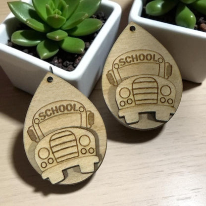 DIY School Wooden Earrings: Unfinished Craft Blanks