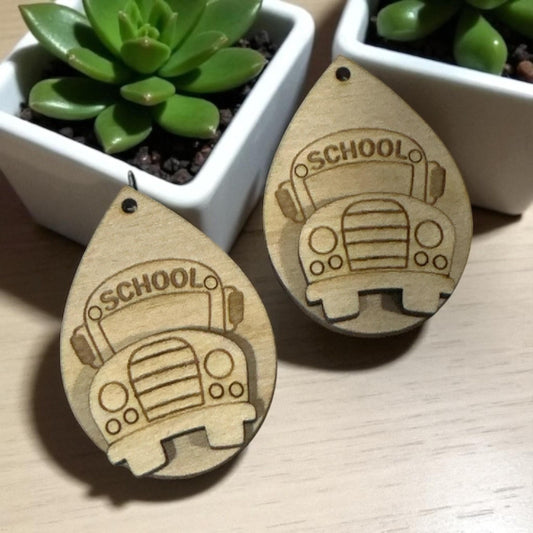 DIY School Wooden Earrings: Unfinished Craft Blanks