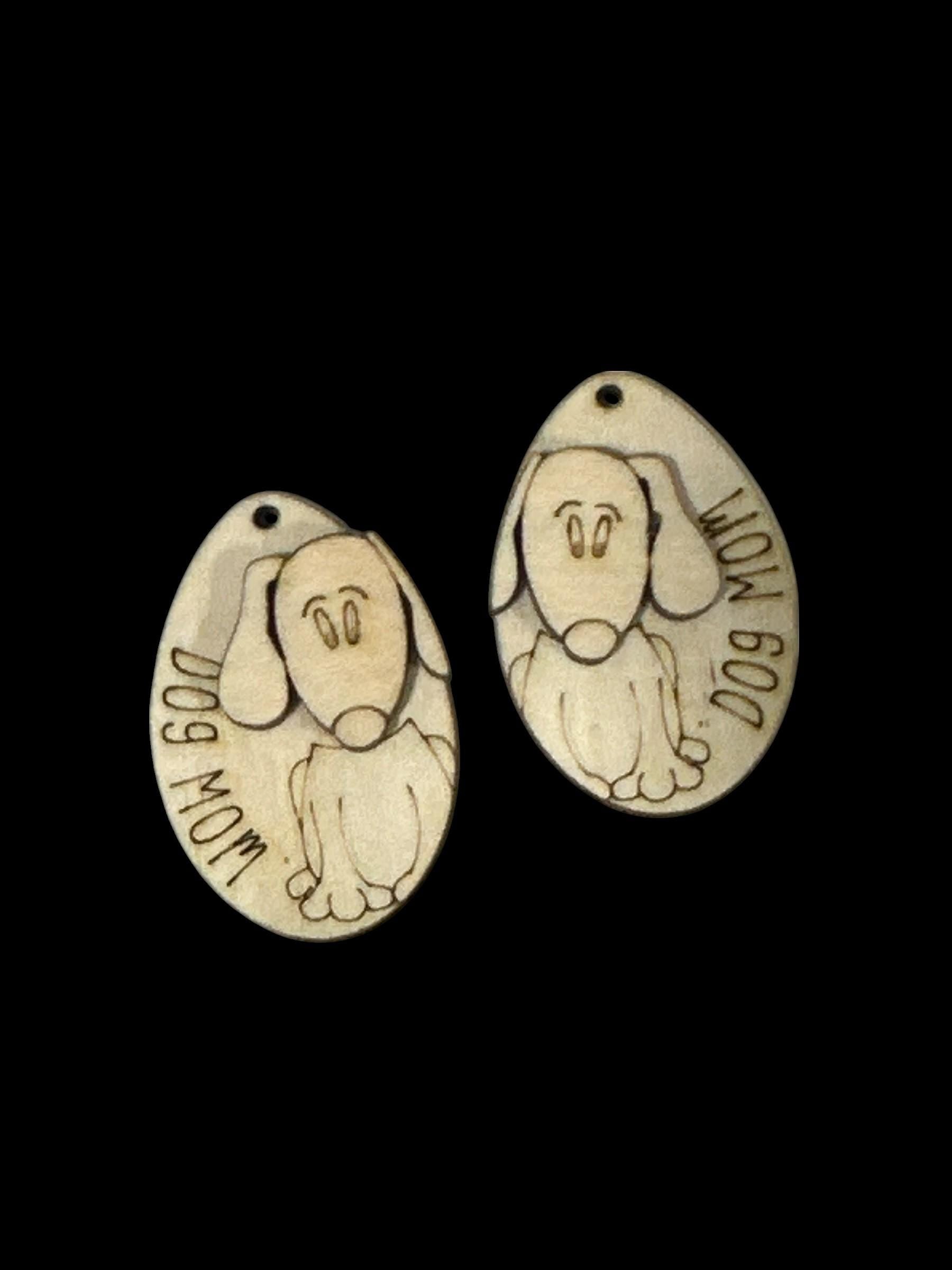 DIY Dog Mom Wooden Earrings: Unfinished Craft Studs