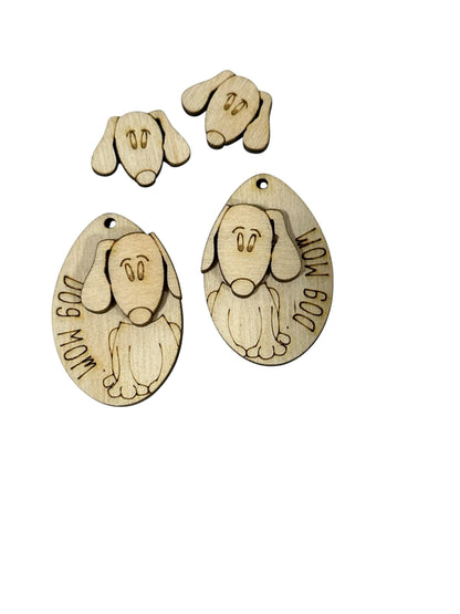 DIY Dog Mom Wooden Earrings: Unfinished Craft Studs