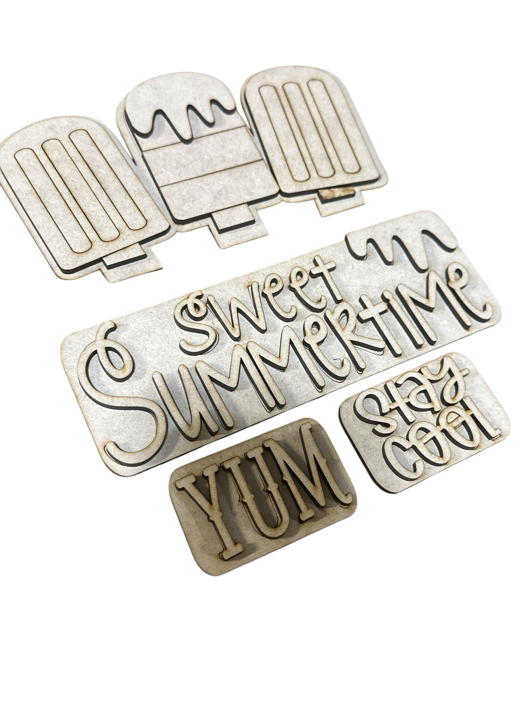 DIY Summertime Truck Insert: Popsicle Design, Seasonal Decor Kit