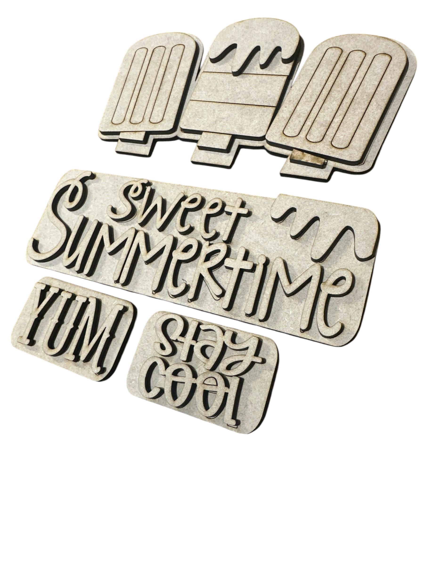 DIY Summertime Truck Insert: Popsicle Design, Seasonal Decor Kit
