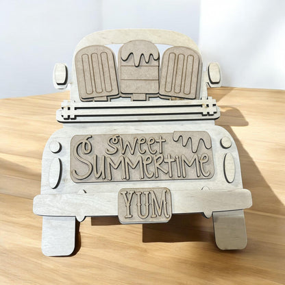 DIY Summertime Truck Insert: Popsicle Design, Seasonal Decor Kit