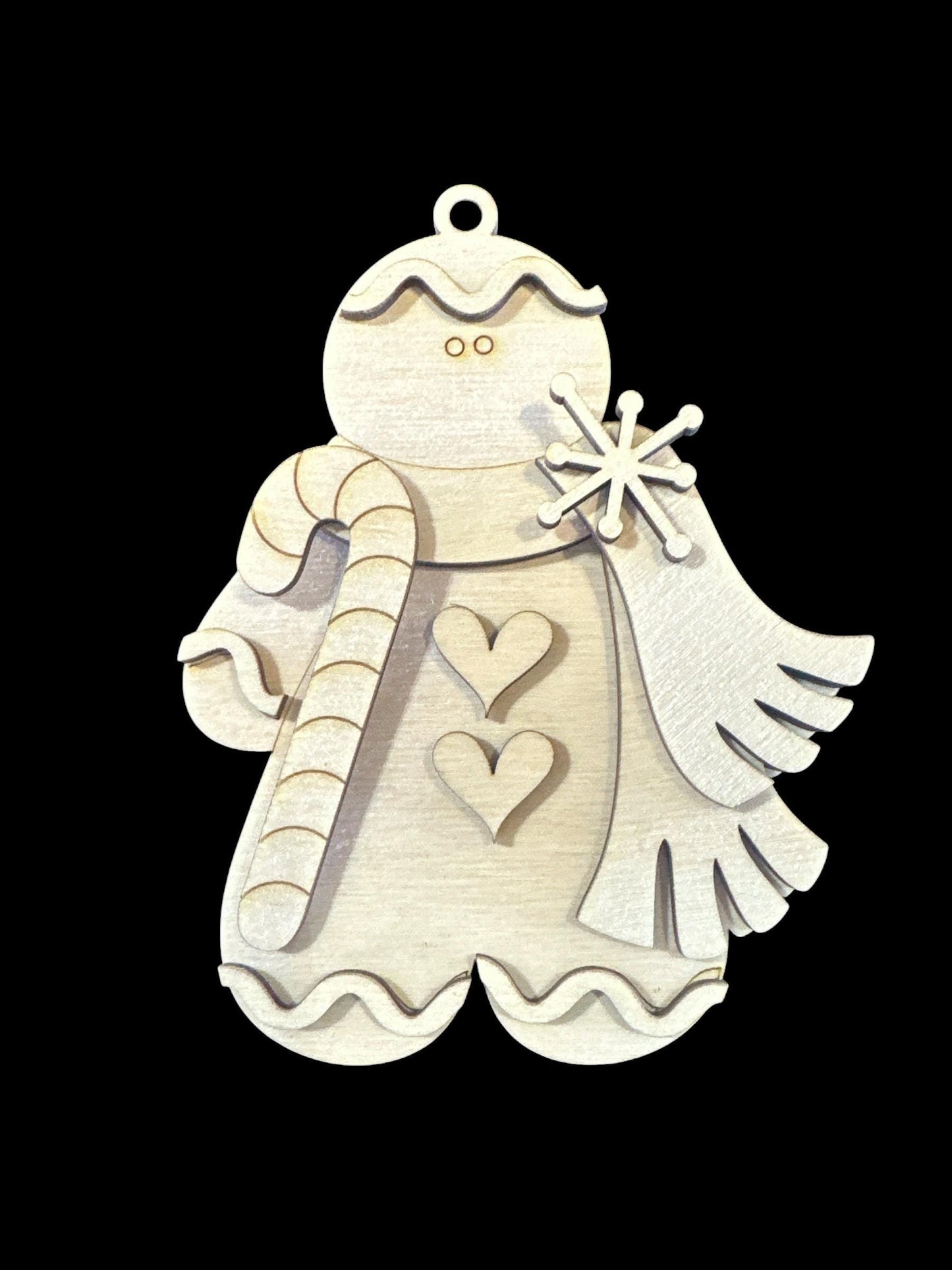 DIY Christmas Ornament Kit, Unfinished Wood Snowman & Gingerbread House, Snowman Ornament, Gingerbread House, Snowman Scarfs DIY