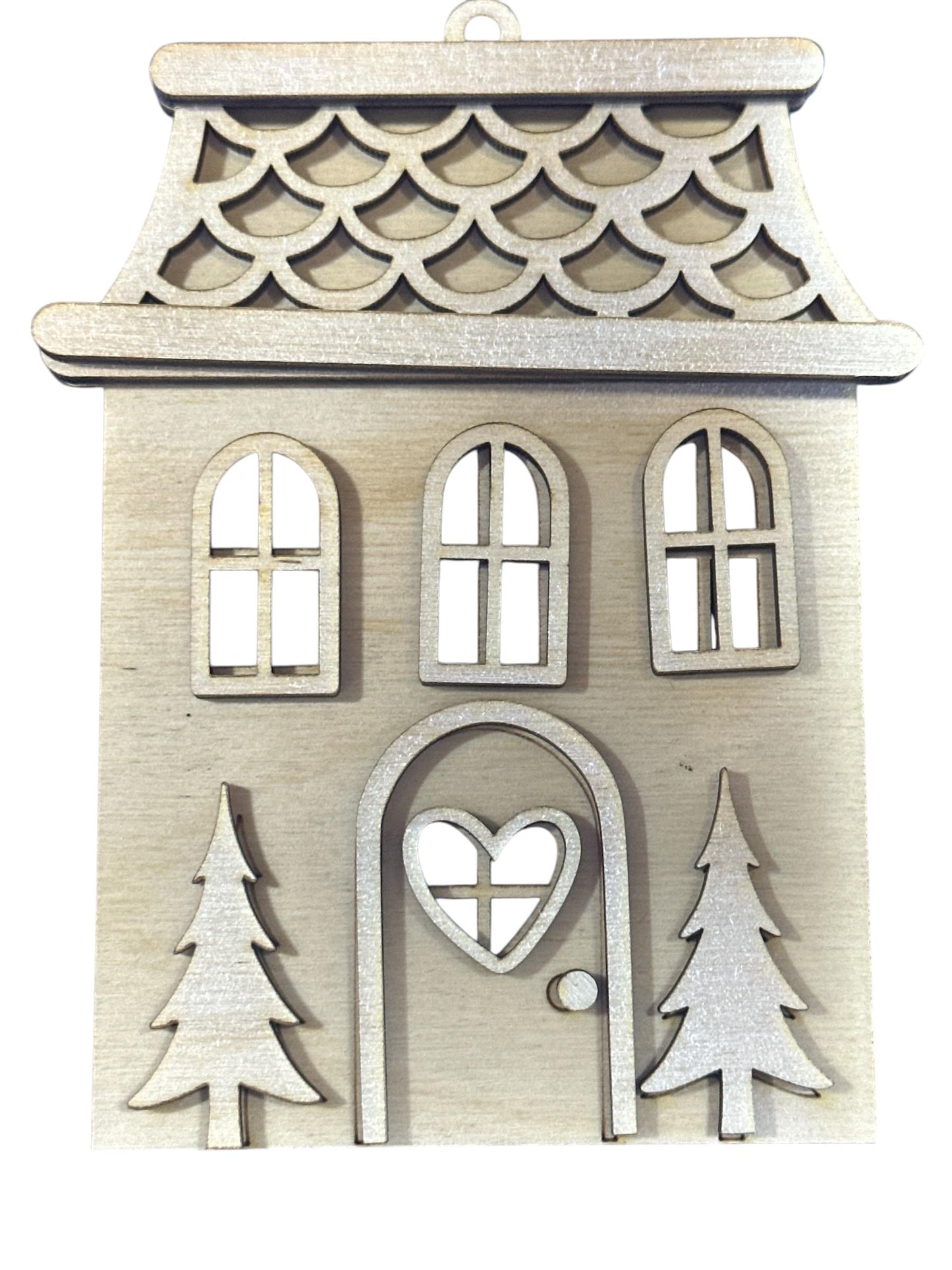 DIY Christmas Ornament Kit, Unfinished Wood Snowman & Gingerbread House, Snowman Ornament, Gingerbread House, Snowman Scarfs DIY