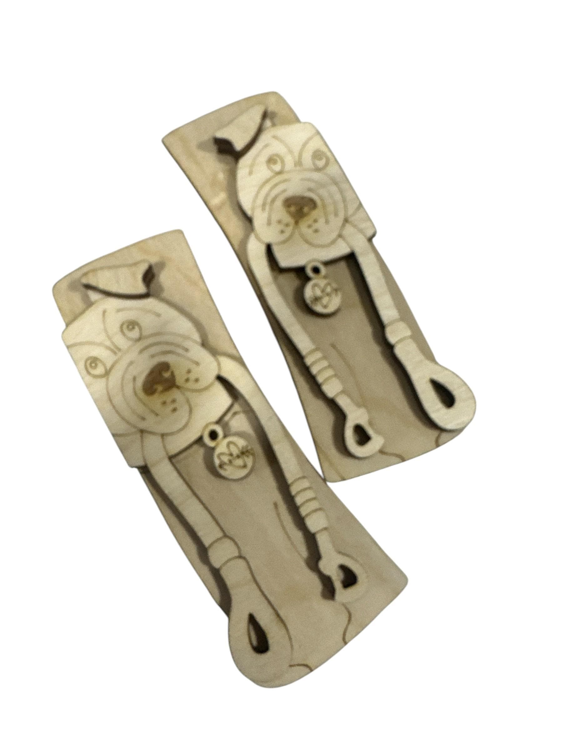 DIY Dog Hair Clip Pieces: Unfinished Wood Laser Cut Blanks