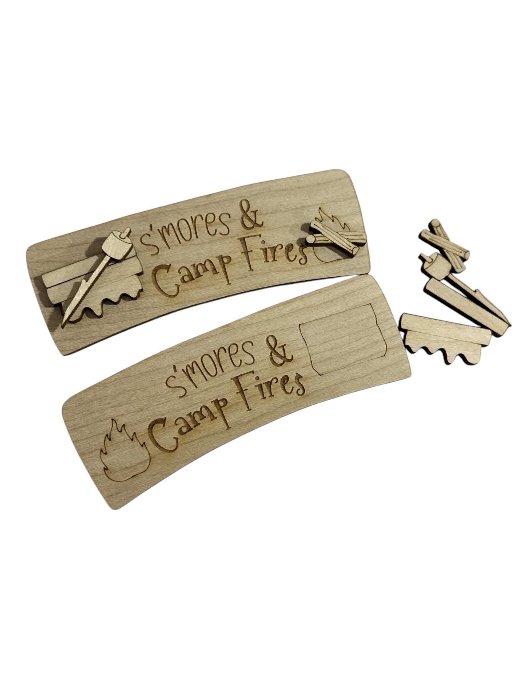 DIY Campfire Wood Hair Clip Pieces: Unfinished Laser Cut Birch