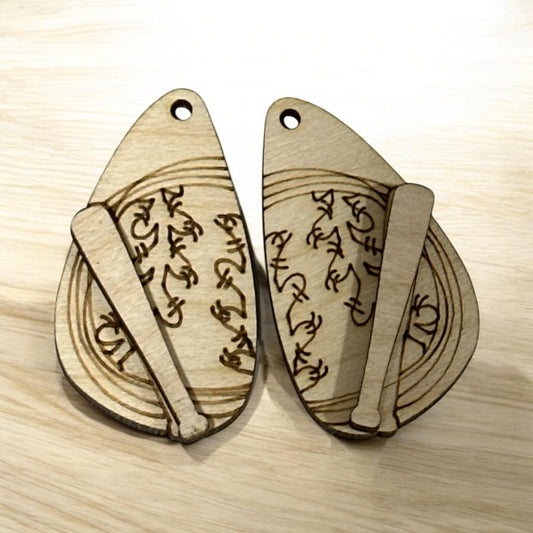 DIY Sports Earrings: Unfinished Wood Baseball, Basketball Charms