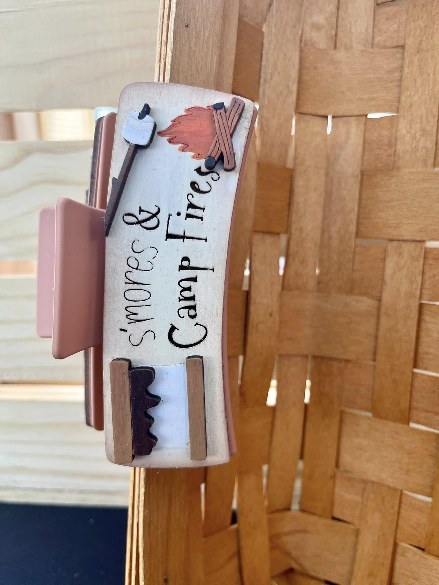 DIY Campfire Wood Hair Clip Pieces: Unfinished Laser Cut Birch