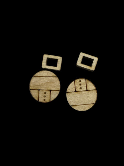 DIY Ho Ho Ho Holiday, Unfinished Earrings, Wooden Earrings, Blank Wood Cut Earrings, DIY Jewelry Craft, Craft Night Earrings, Santa Earring