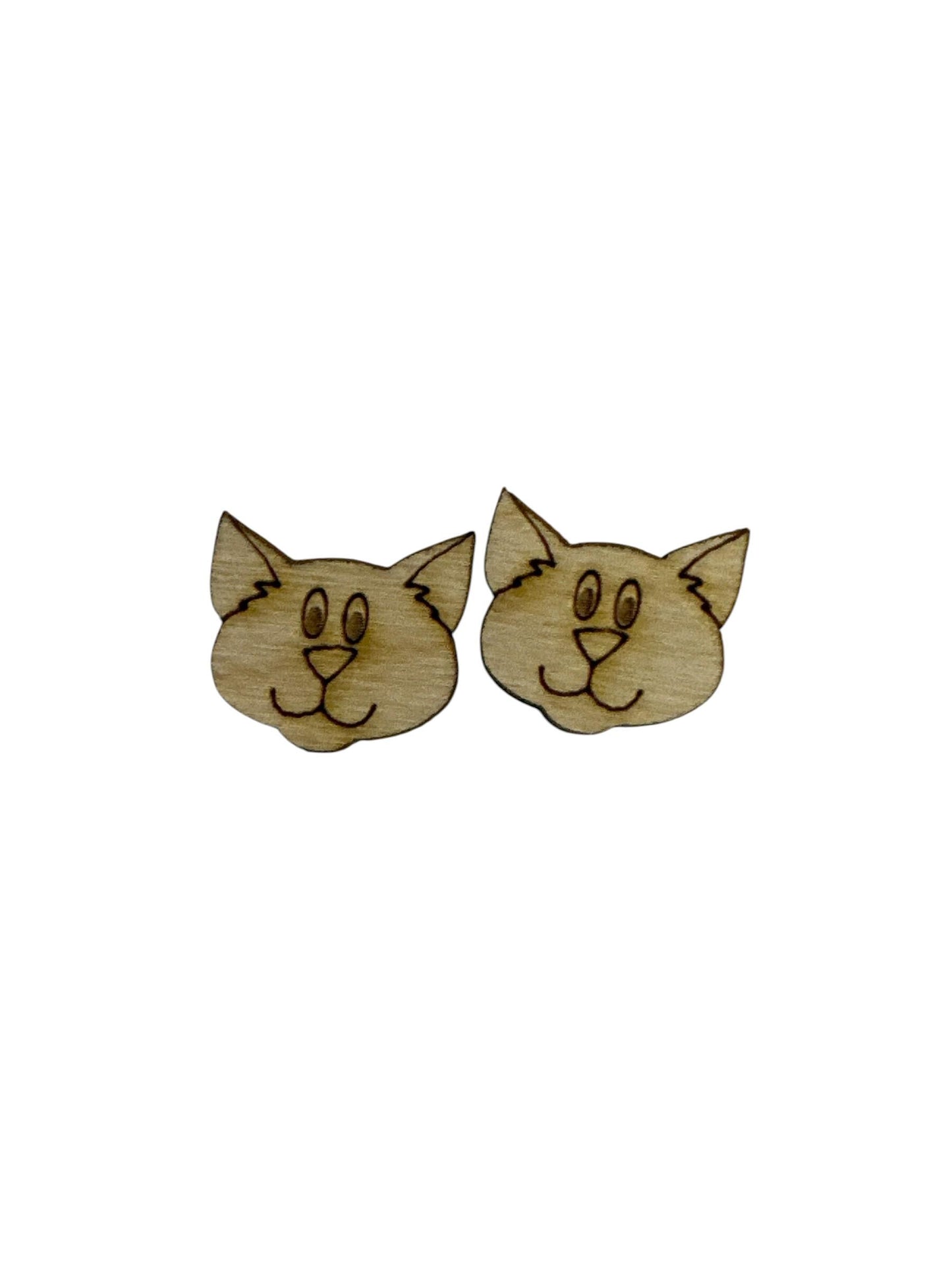 DIY Cat Mom Wooden Earrings: Unfinished Craft Studs