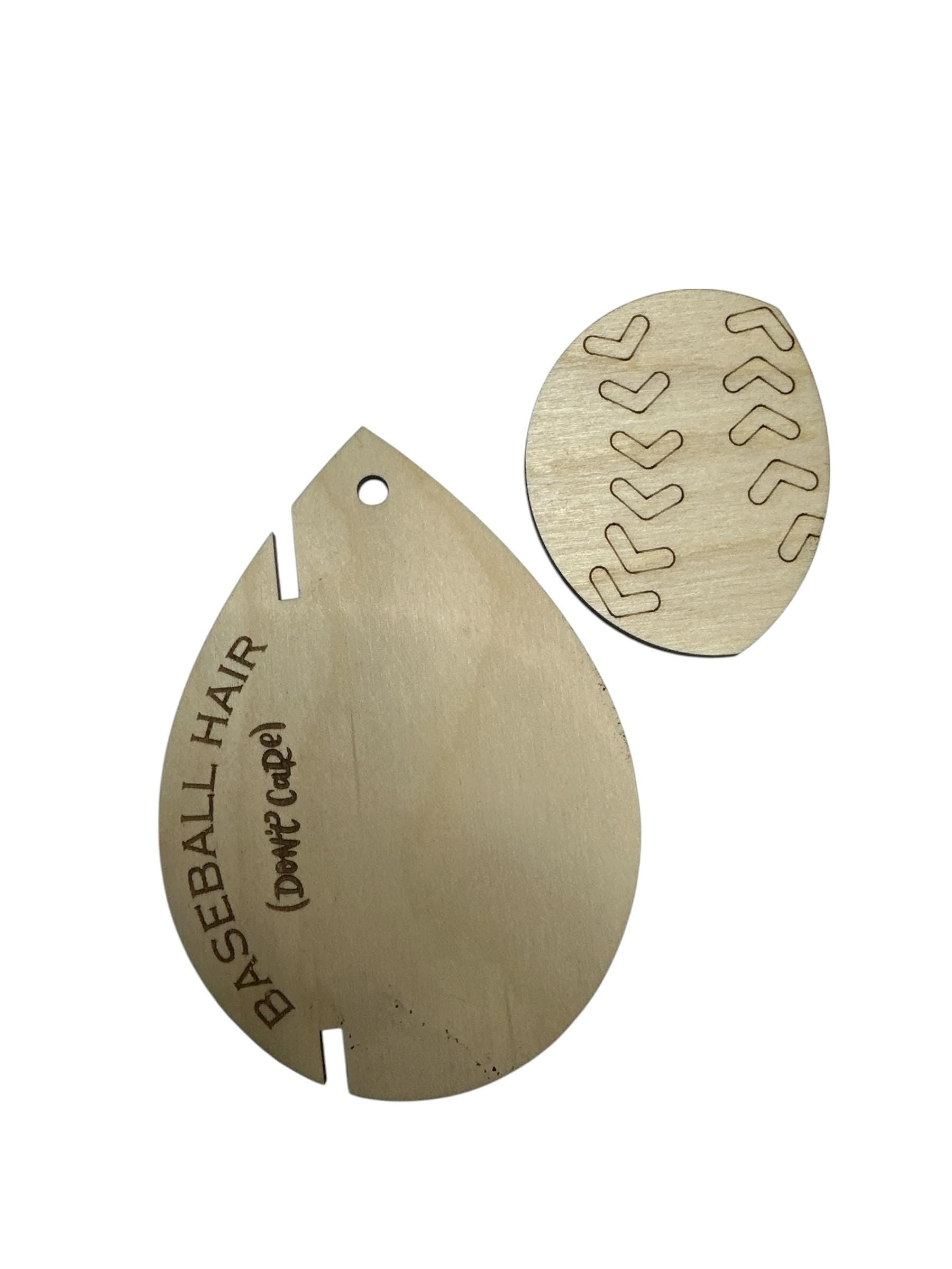 Unfinished Wood Sports Mom Charm: DIY Car Mirror or Hair Tie