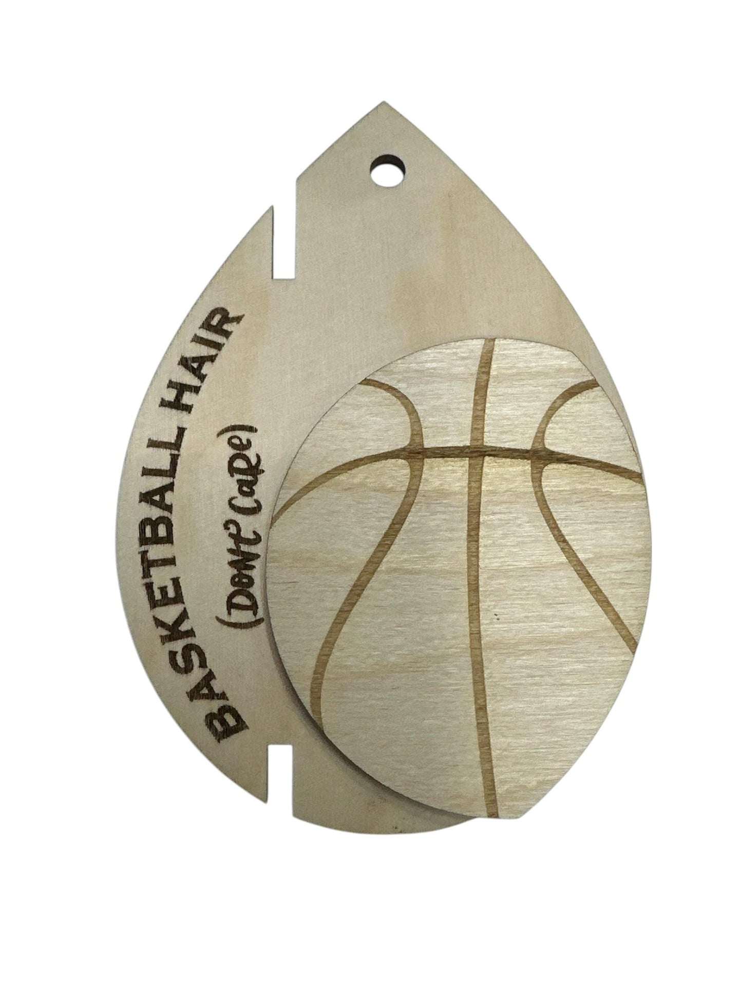 Unfinished Wood Sports Mom Charm: DIY Car Mirror or Hair Tie