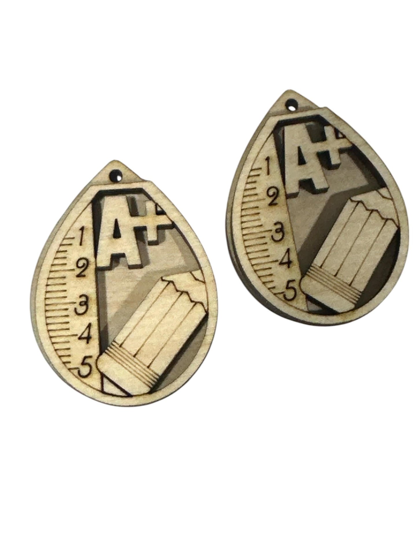 DIY School Wooden Earrings: Unfinished Craft Blanks