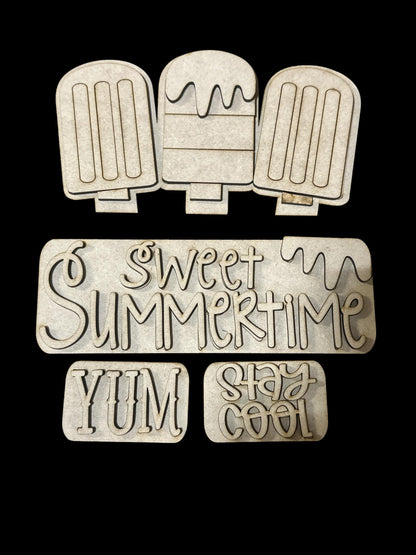 DIY Summertime Truck Insert: Popsicle Design, Seasonal Decor Kit