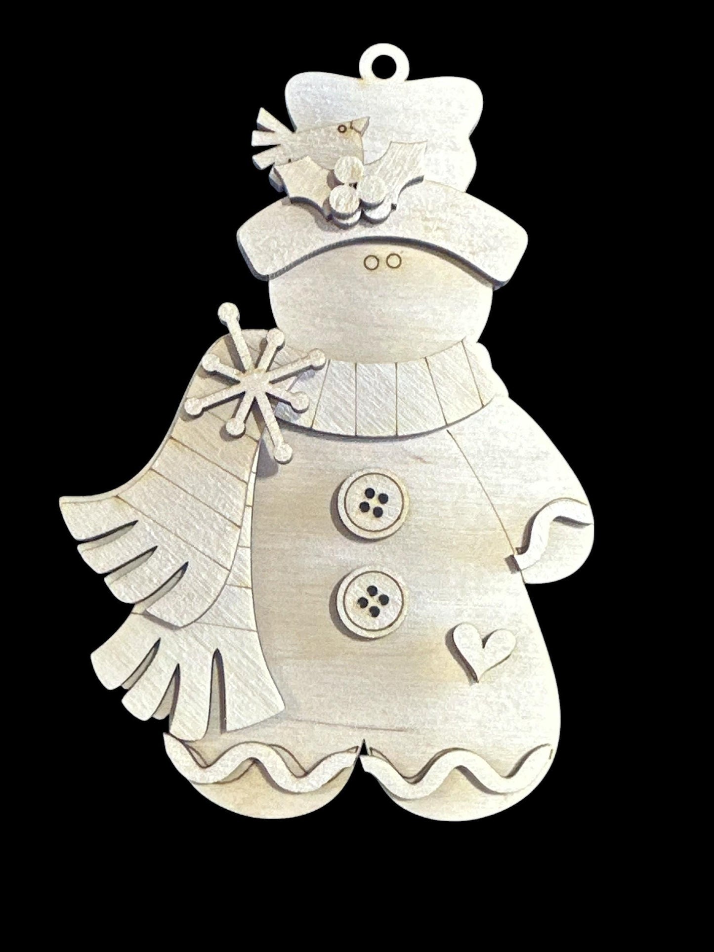 DIY Christmas Ornament Kit, Unfinished Wood Snowman & Gingerbread House, Snowman Ornament, Gingerbread House, Snowman Scarfs DIY