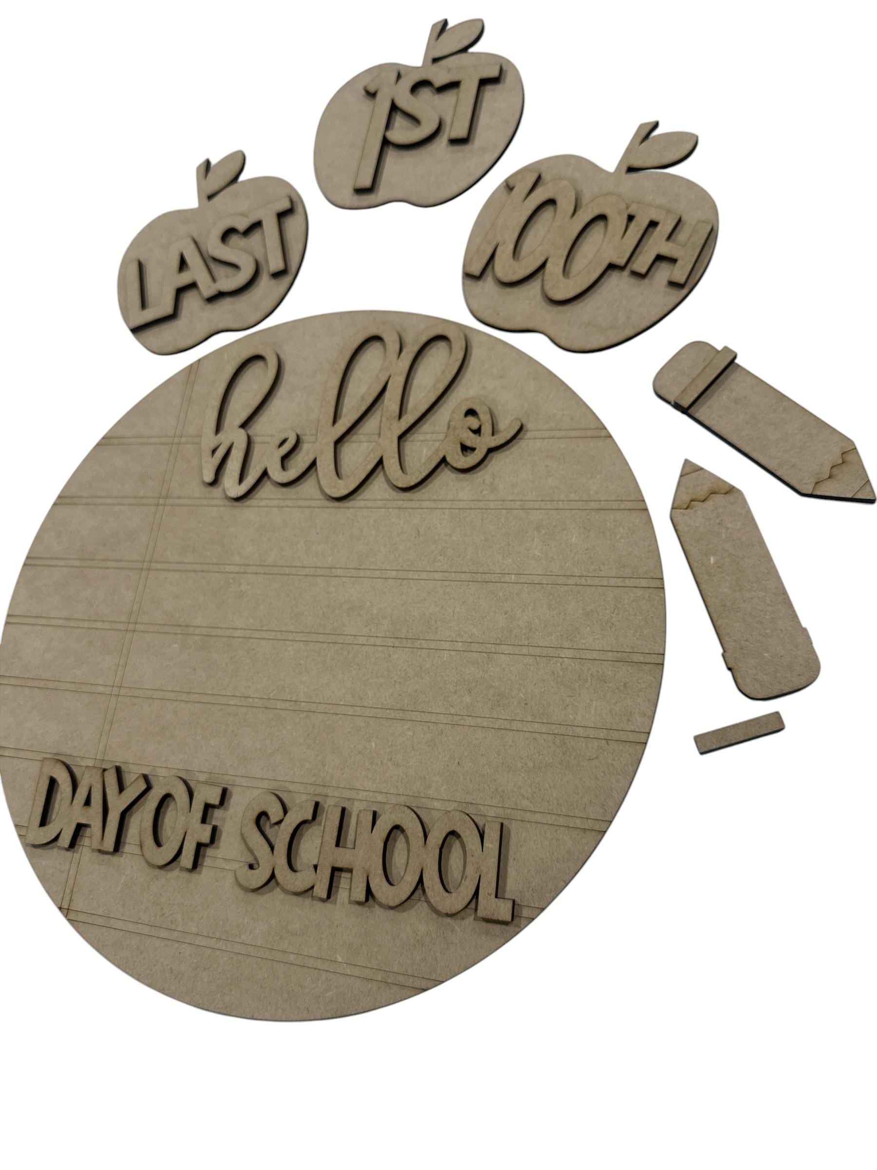 DIY Unfinished First Day of School Sign: Interchangeable 10" Insert