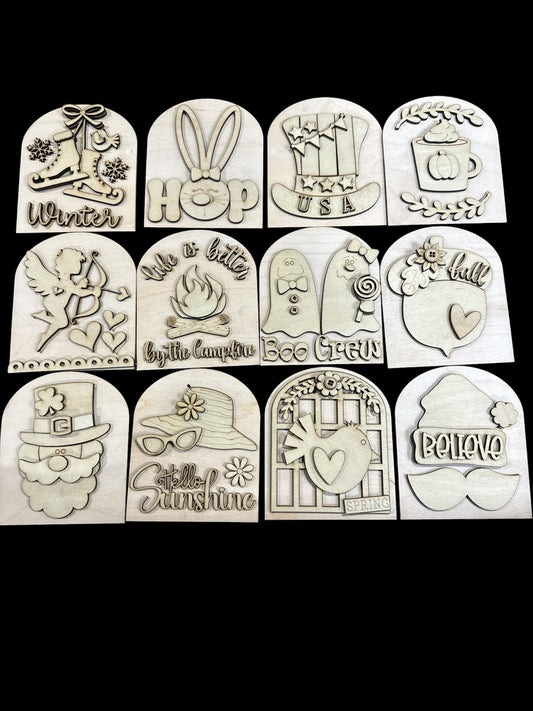 DIY Large Arch Insert: Seasonal Boho Sign Add-on (Unfinished, Inserts ONLY