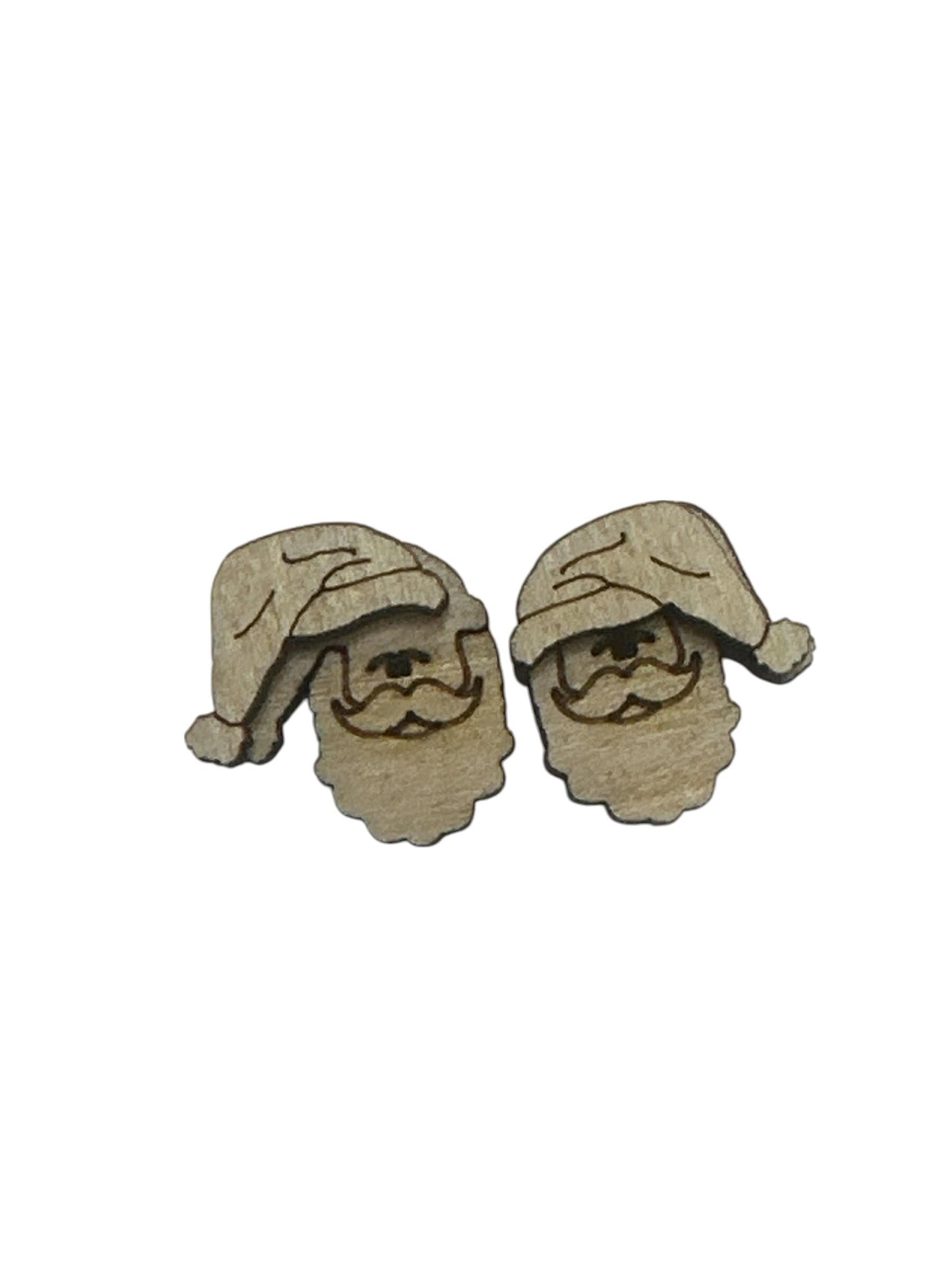 Santa DIY Earrings: Unfinished Wood, Craft Night Jewelry