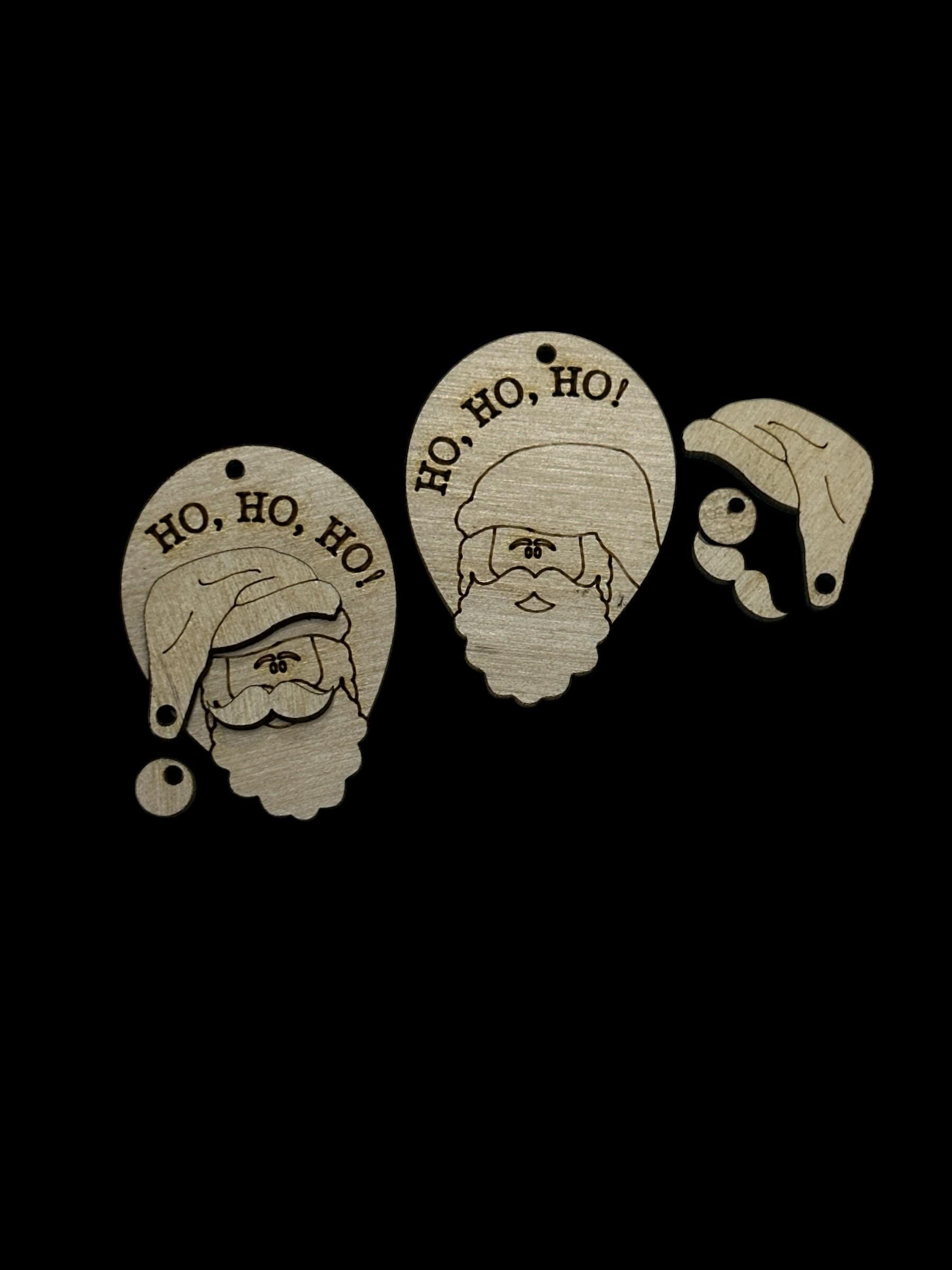 Santa DIY Earrings: Unfinished Wood, Craft Night Jewelry
