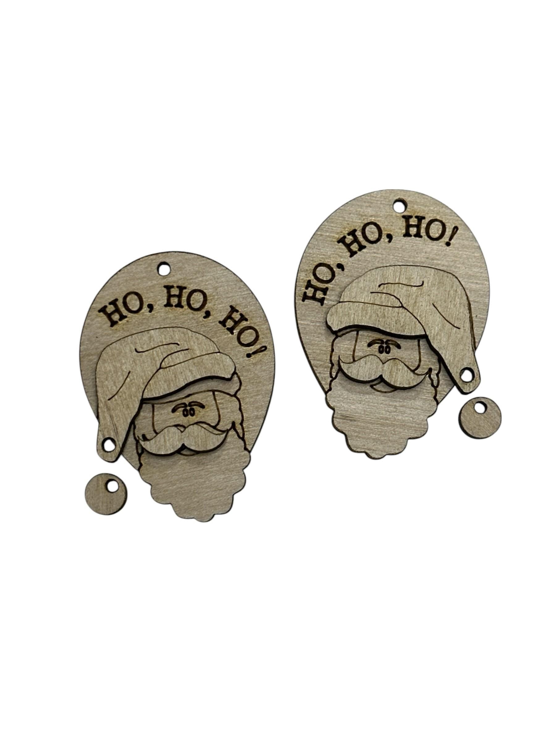 Santa DIY Earrings: Unfinished Wood, Craft Night Jewelry