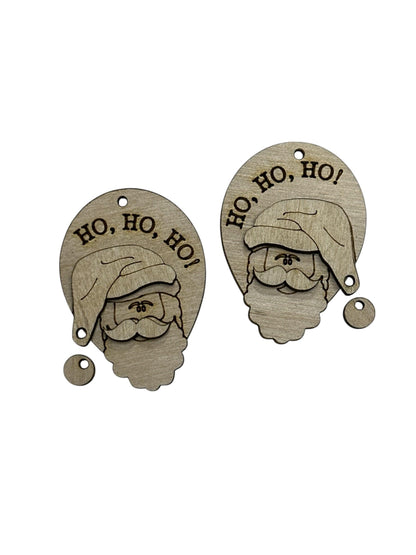 Santa DIY Earrings: Unfinished Wood, Craft Night Jewelry