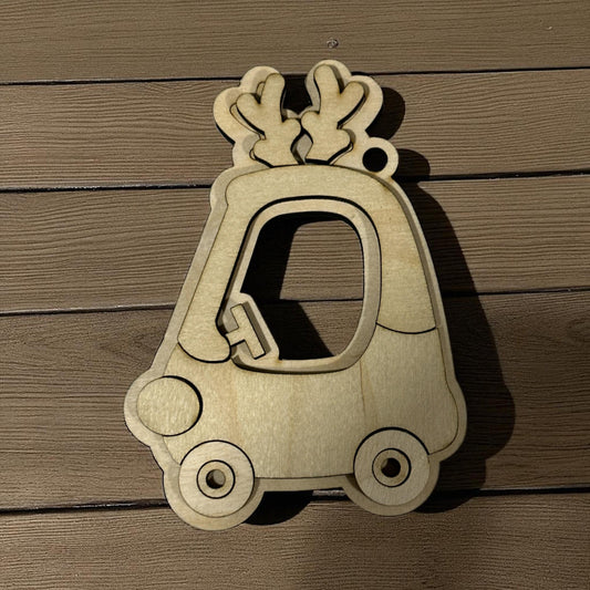 Personalized Mini Coupe Ornament: DIY Christmas Tree Decoration