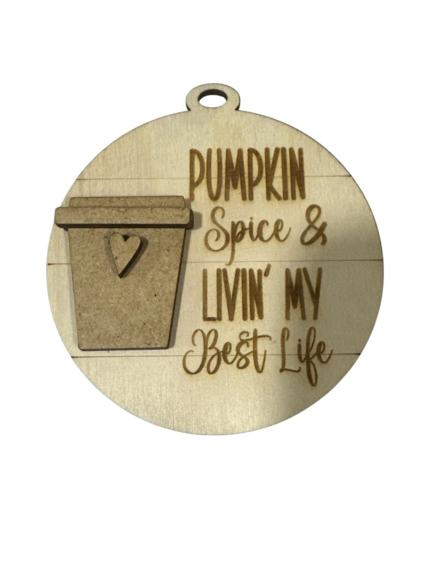Unfinished Wood Fall Ornament: DIY Pumpkin Spice Car Charm