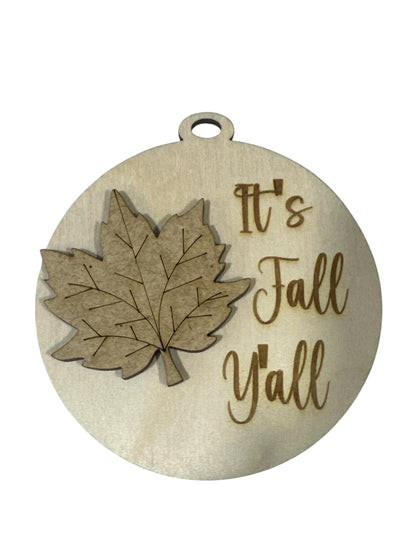 Unfinished Wood Fall Ornament: DIY Pumpkin Spice Car Charm