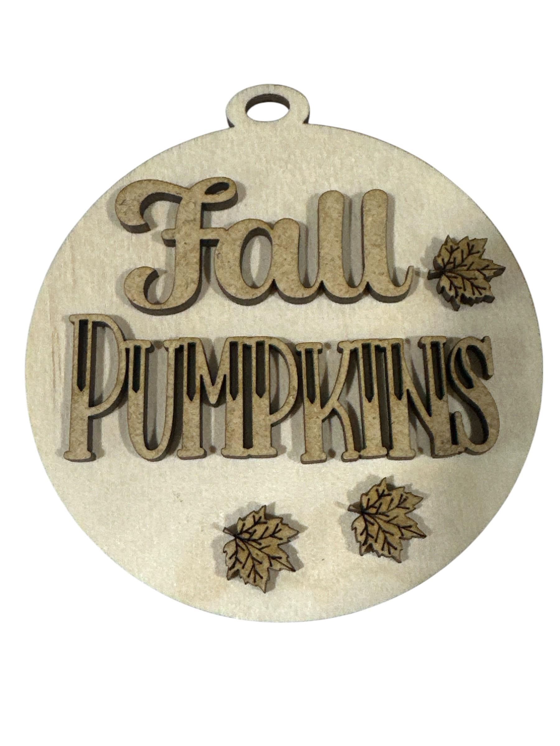 Unfinished Wood Fall Ornament: DIY Pumpkin Spice Car Charm