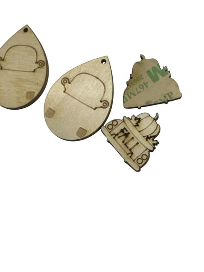 Fall Truck Wooden Earrings: DIY Craft Jewelry
