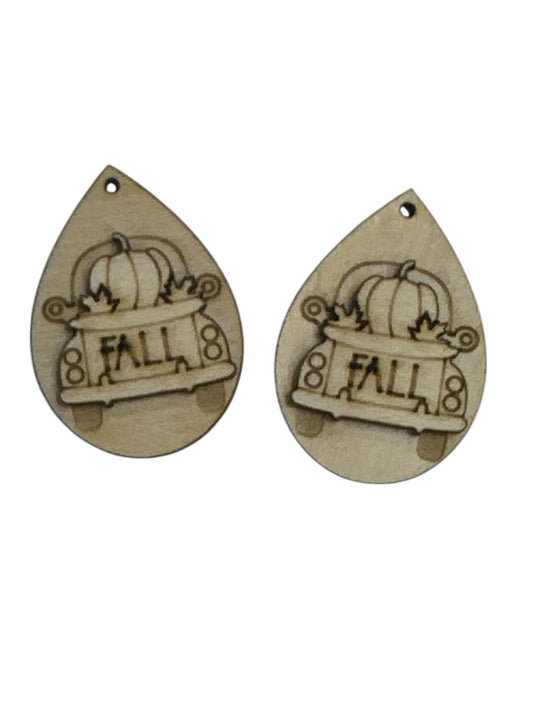 Fall Truck Wooden Earrings: DIY Craft Jewelry