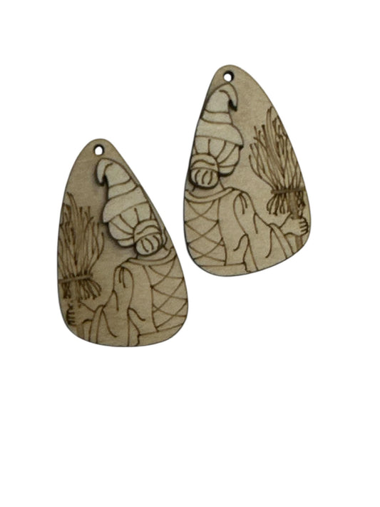 Witch Vibe DIY Earrings: Unfinished Birch Wood, Halloween Craft, Halloween Witch Vibe Earrings, Unfinished Paint your own