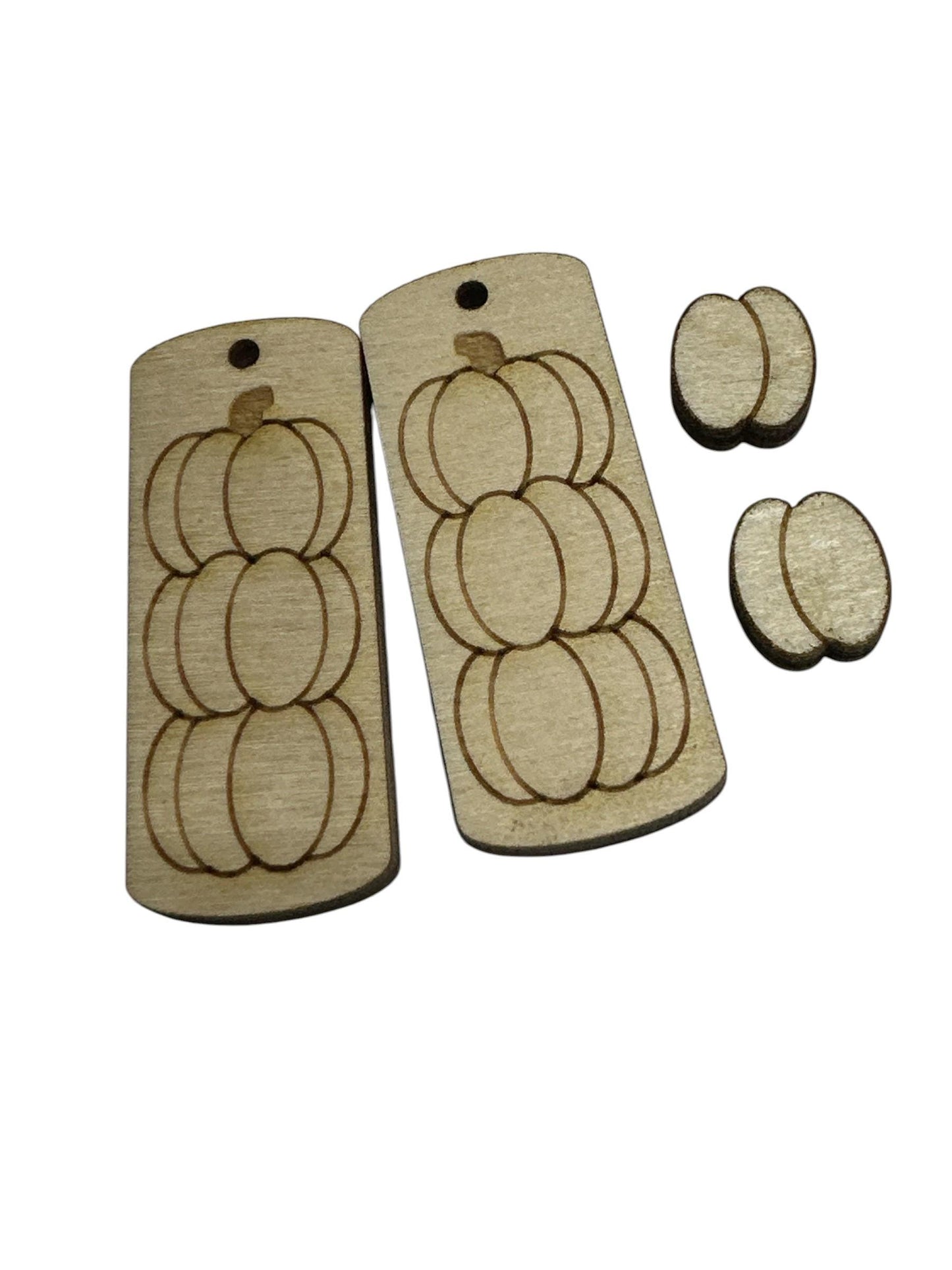 3 Tier Pumpkin DIY Earrings: Unfinished Wood, Fall Craft