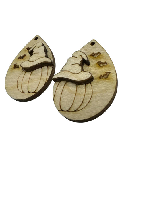 DIY Pumpkin & Bat Wood Earrings: Unfinished Birch Blanks