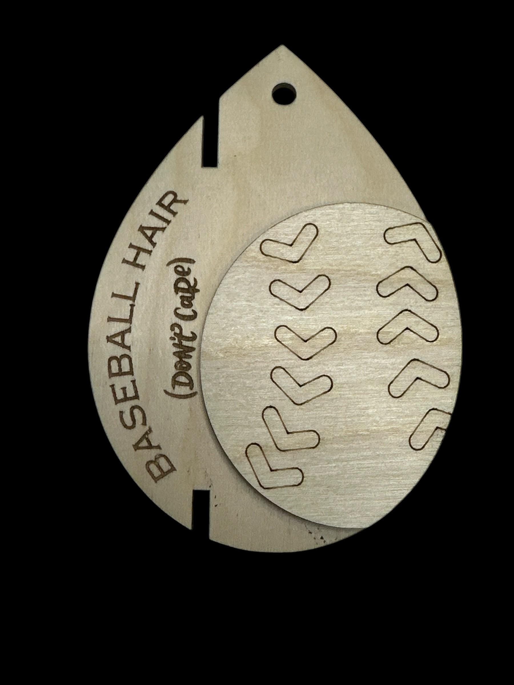Unfinished Wood Sports Mom Charm: DIY Car Mirror or Hair Tie