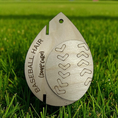 Unfinished Wood Sports Mom Charm: DIY Car Mirror or Hair Tie
