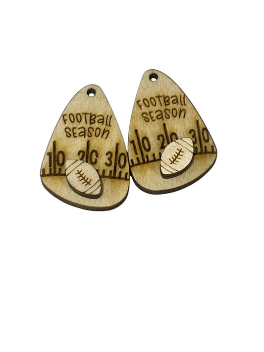 DIY Football Earrings: Unfinished Wood Cutout, Sports Jewelry Craft