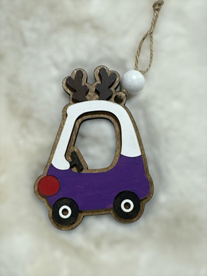 Personalized Mini Coupe Ornament: Custom Name Christmas Decoration